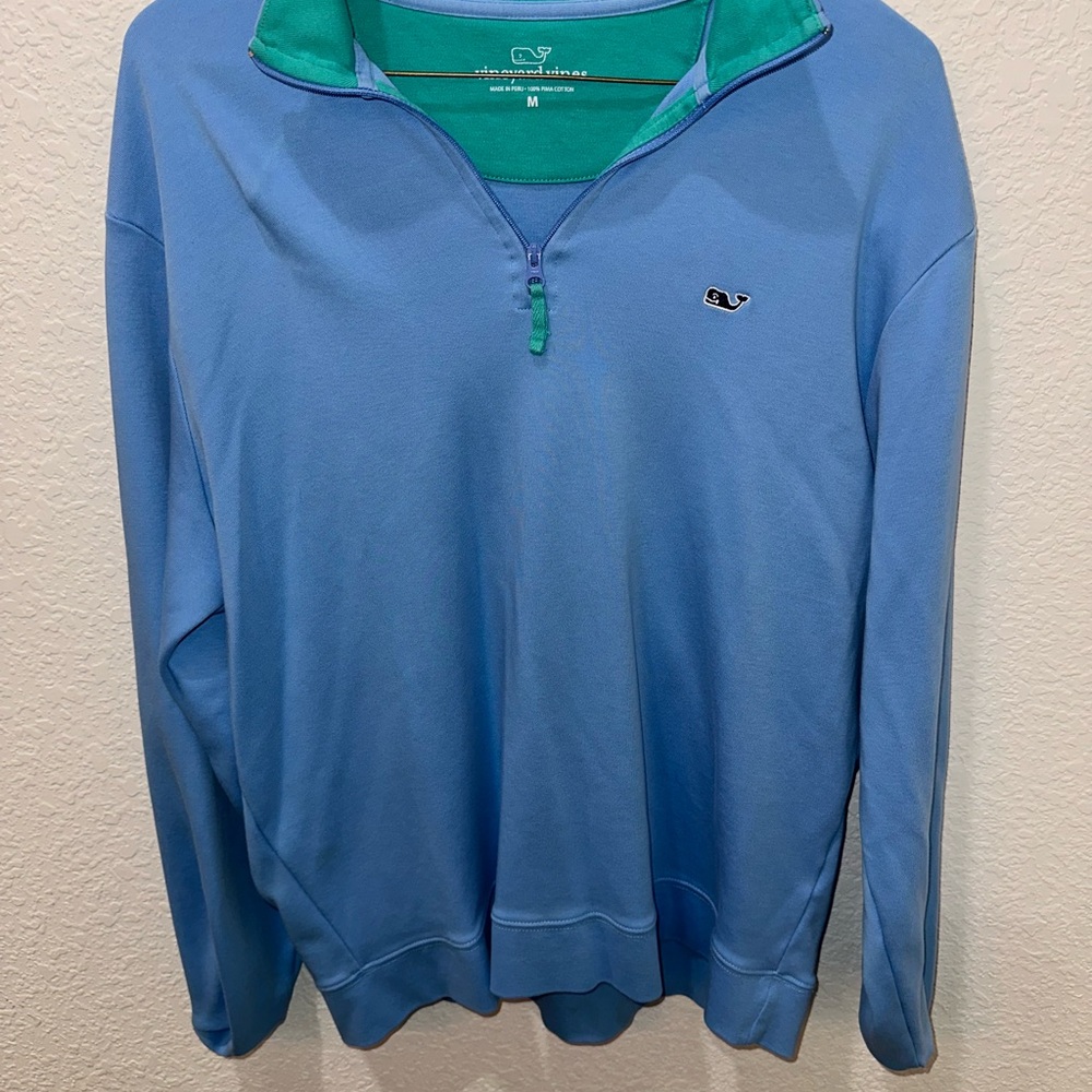 Vineyard Vines Blue Performance Zip Up Sweater - Picture 3 of 5